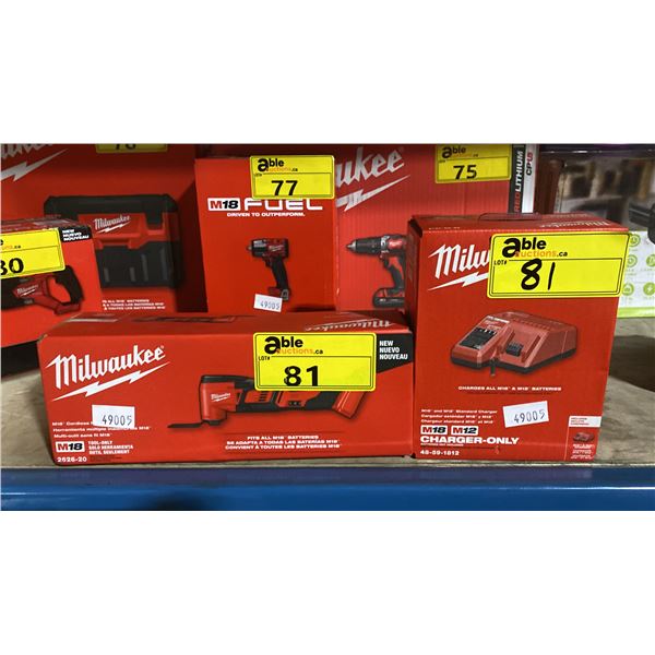 MILWAUKEE 2626-20 M18 CORDLESS MULTI-TOOL & MILWAUKEE 48-59-1812 CHARGER *IN BOX*