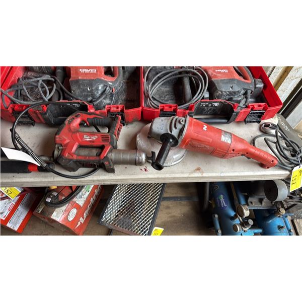 2 MILWAUKEE ELECTRIC CORDED HEAVY DUTY HAND TOOLS INCLUDING MILWAUKEE 6088-20 7-INCH HEAVY DUTY
