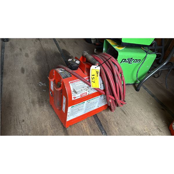 WARNER LECTRIC ORANGE PORTABLE ELECTRIC CORDED HEAVY DUTY WALL STEAMER WITH HOSE