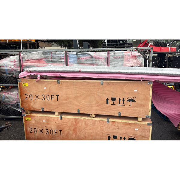 SKLP SK-ZP20 20' X 30' ALL STEEL GARAGE CARPORT- APPROX 600 SQ FT *IN LARGE CRATE*