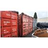 Image 1 : RED 40' 67,200 LB MAX CAPACITY INDUSTRIAL TRANSPORT CONTAINER WITH DUAL WING REAR DOOR WITH CAM