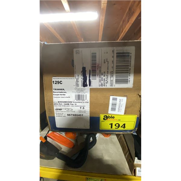 HUSQVARNA 129C GAS POWERED 27CC STRING TRIMMER *IN BOX*