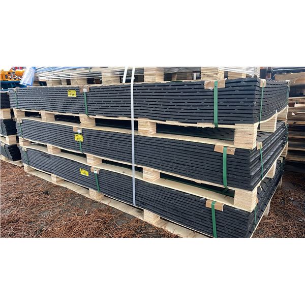 PALLET OF 12 HEAVY DUTY INDUSTRIAL 47" X 95" PLASTIC CONSTRUCTION SITE ROADBED PROTECTION MATS