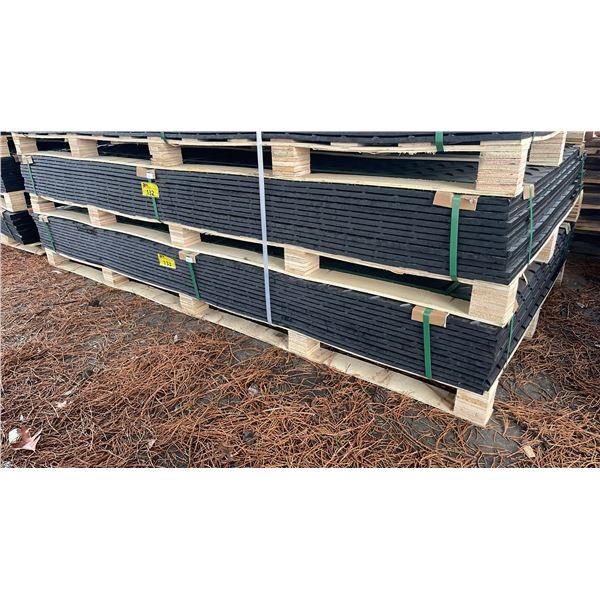 PALLET OF 12 HEAVY DUTY INDUSTRIAL 47" X 95" PLASTIC CONSTRUCTION SITE ROADBED PROTECTION MATS