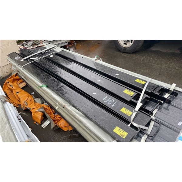PAIR OF BLACK 10FT INDUSTRIAL FORKLIFT FORK EXTENSIONS
