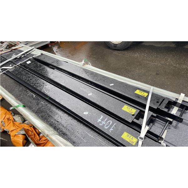 PAIR OF BLACK 6FT LIGHT DUTY FORKLIFT FORK EXTENSIONS
