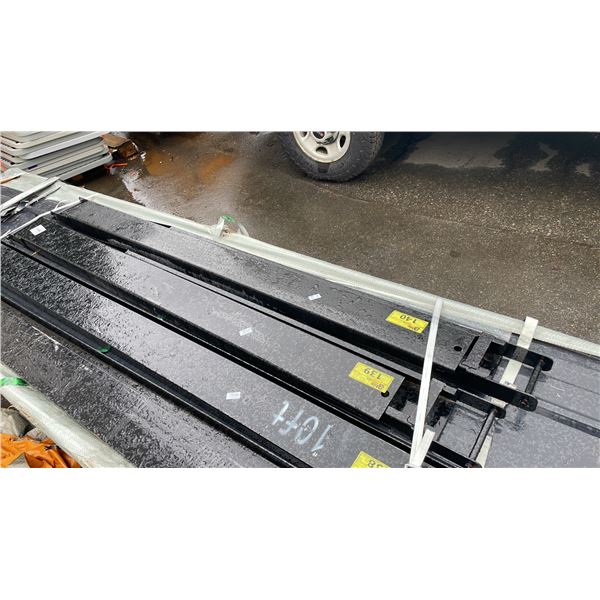 PAIR OF BLACK 6FT LIGHT DUTY FORKLIFT FORK EXTENSIONS