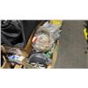 Image 3 : PALLET OF ASSORTED THROTTLE CABLES, SMALL ENGINE PARTS, & WHEELS *MUST TAKE ALL ON PALLET*