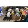 Image 1 : PALLET OF ASSORTED BRIGG & STRATTON PARTS, FILTERS, & VARIOUS SMALL ENGINE PARTS