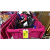 Image 1 : BIN OF CAULKING GUNS, CAULKING TUBE CAPS, PUTTY KNIVES, TRIM GUIDES, JOINT KNIVES & MORE