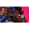 Image 3 : BIN OF CAULKING GUNS, CAULKING TUBE CAPS, PUTTY KNIVES, TRIM GUIDES, JOINT KNIVES & MORE
