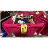 Image 1 : BIN OF ASSORTED PAINTING BRUSHES, ROLLERS, PAINTING TRAYS & GLOVES *BIN NOT INCLUDED*