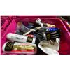 Image 2 : BIN OF ASSORTED PAINTING BRUSHES, ROLLERS, PAINTING TRAYS & GLOVES *BIN NOT INCLUDED*