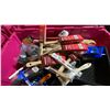 Image 3 : BIN OF ASSORTED PAINTING BRUSHES, ROLLERS, PAINTING TRAYS & GLOVES *BIN NOT INCLUDED*