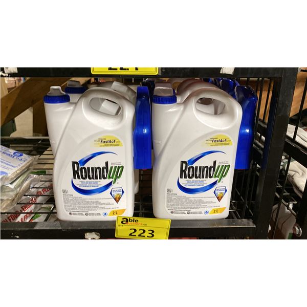 6- 2L JUGS OF ROUNDUP GRASS/WEED CONTROL WITH BUILT IN SPRAY NOZZLE