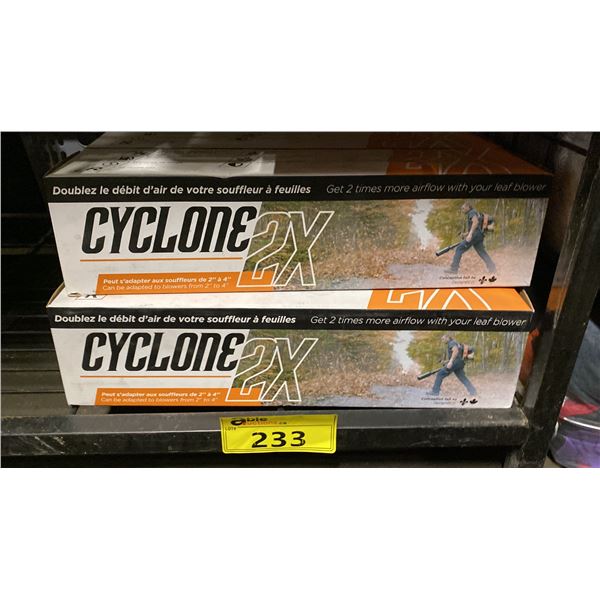 4 CYCLONE 2X AIR FLOW BOOSTER ATTACHMENTS FOR 2 -4  LEAF BLOWERS