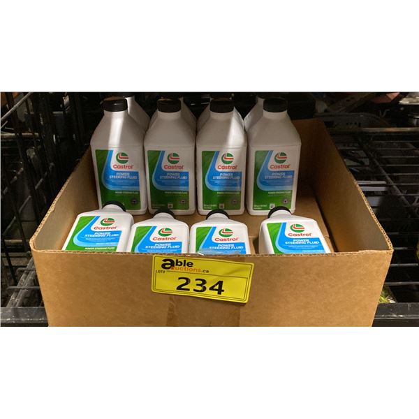 12- 500ML BOTTLES OF CASTROL POWER STEERING FLUID