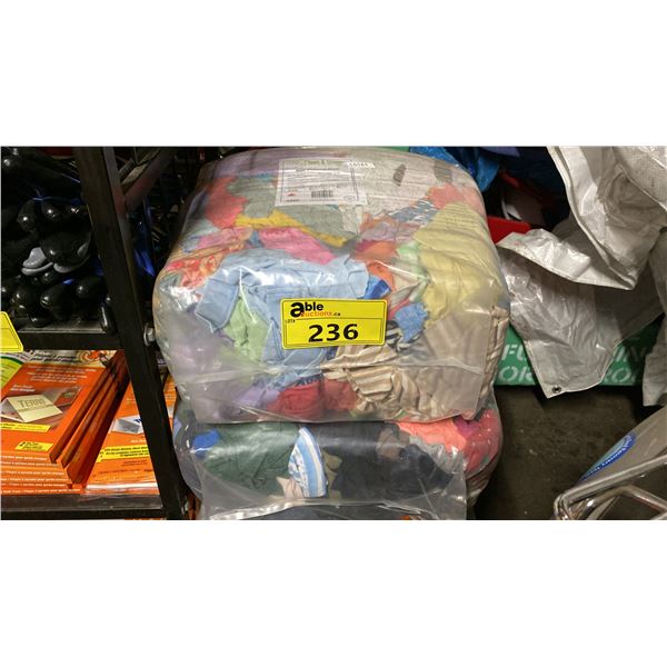 2 PACKS OF LOW LINT SHOP RAGS- 25LB EACH PACK