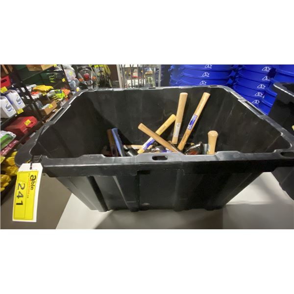 BIN OF ASSORTED VULCAN HAMMERS & MALLETS *BIN NOT INCLUDED*