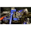 Image 4 : BIN OF ASSORTED VULCAN TOOLS- CLAMPS, SOLDERING IRONS, MEASURING TAPES, WRENCHES, BOLT CUTTERS,