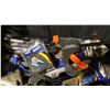 Image 7 : BIN OF ASSORTED VULCAN TOOLS- CLAMPS, SOLDERING IRONS, MEASURING TAPES, WRENCHES, BOLT CUTTERS,