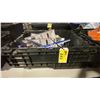 Image 1 : BIN OF ASSORTED VULCAN/PROSOURCE TOOLS- SCREWDRIVER SETS, PLIERS, WRENCHES, MITER BOX WITH SAW, SAWS