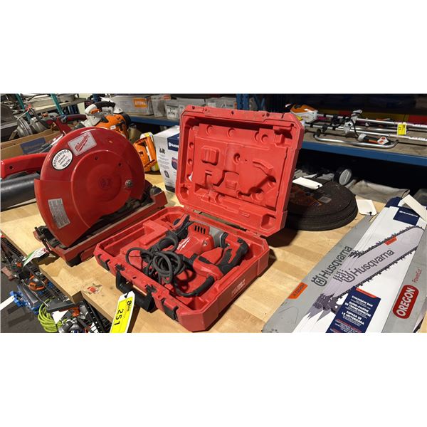 MILWAUKEE 1-1/8  SDS PLUS ELECTRIC ROTARY HAMMER IN HARD TRANSPORT CASE
