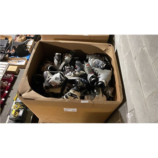 PALLET CRATE OF APPROXIMATELY 50 ASSORTED PAIRS OF SKI BOOTS *MUST TAKE ALL ON PALLET, PALLET CRATE