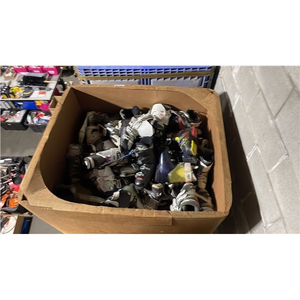 PALLET CRATE OF APPROXIMATELY 50 ASSORTED PAIRS OF SKI BOOTS *MUST TAKE ALL ON PALLET, PALLET CRATE