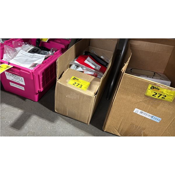 BOX OF ASSORTED BRIGGS & STRATTON COMMERCIAL SMALL ENGINE PARTS / HARDWARE