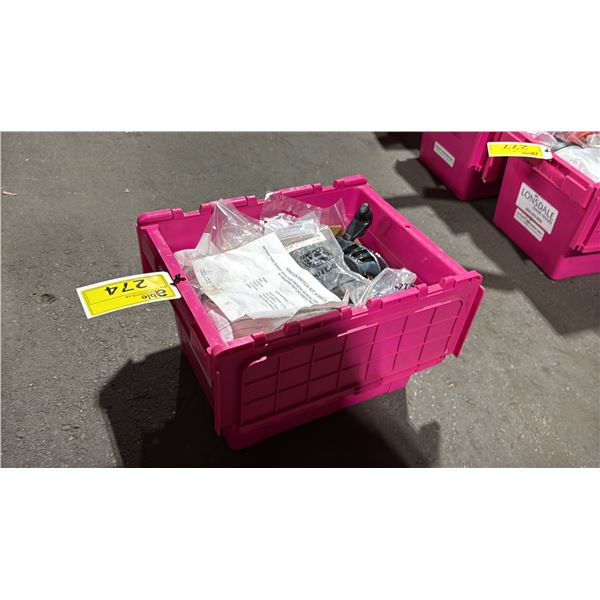 PINK BIN OF ASSORTED STIHL COMMERCIAL SMALL ENGINE PARTS / HARDWARE *BIN NOT INCLUDED*