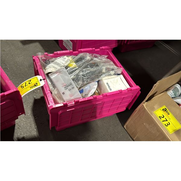 PINK BIN OF ASSORTED STIHL COMMERCIAL SMALL ENGINE PARTS / HARDWARE *BIN NOT INCLUDED*