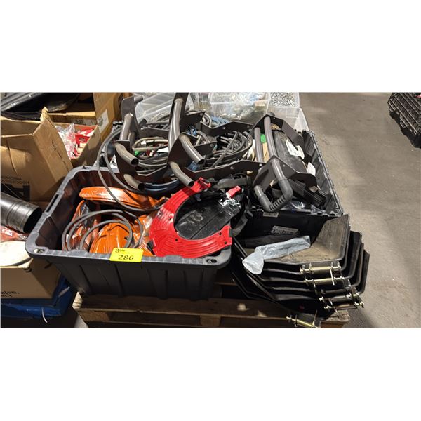 PALLET OF ASSORTED MOWER PARTS *MUST TAKE ALL ON PALLET, BINS NOT INCLUDED*