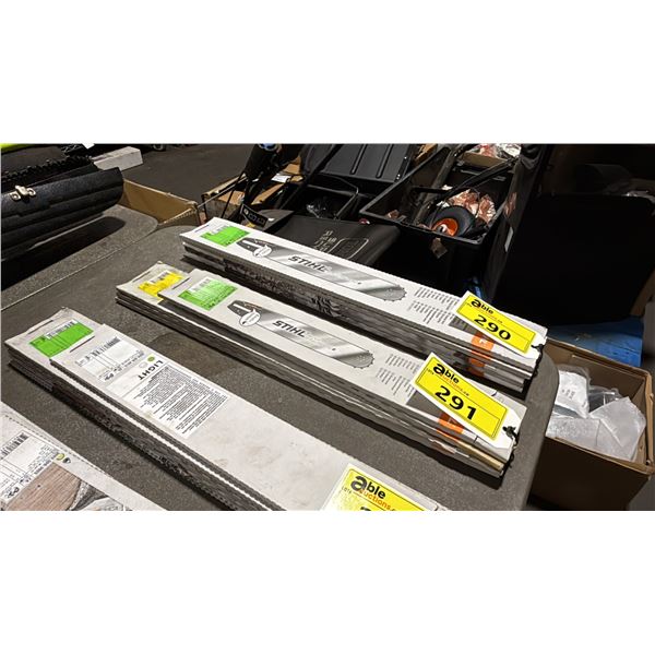 5 ASSORTED STIHL REPLACEMENT CHAINSAW GUIDE BARS