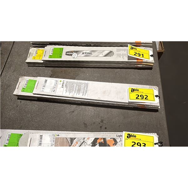 5 ASSORTED STIHL REPLACEMENT CHAINSAW GUIDE BARS