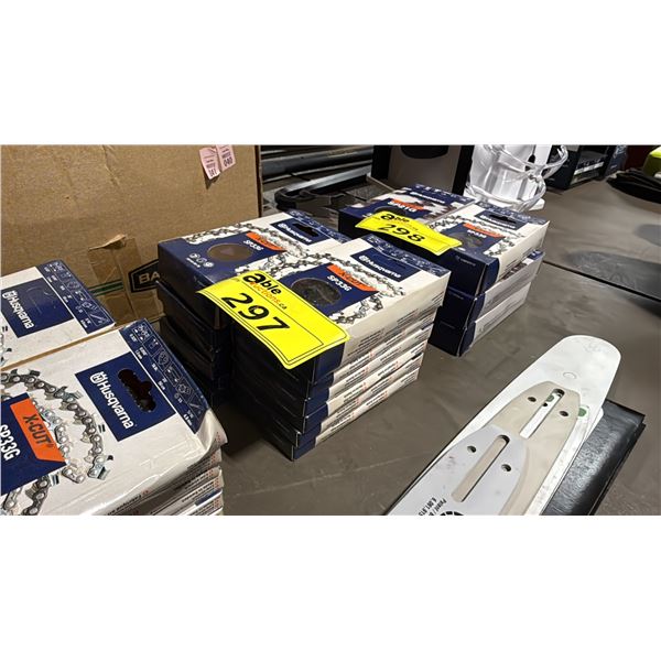 12 BOXES OF HUSQVARNA X-CUT SP33G CHAINSAW REPLACEMENT BLADES