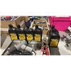 Image 4 : INDUSTRIAL PNEUMATIC CHISEL IN HARD TRANSPORT CASE, PT HEAT GUN, CRIMPING TOOL, BOX OF TAPE