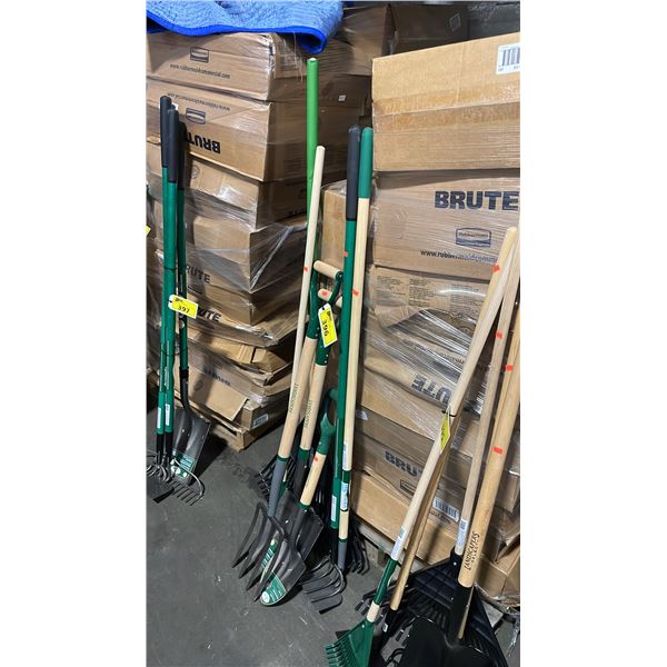 7 ASSORTED LANDSCAPERS COMMERCIAL YARD TOOLS