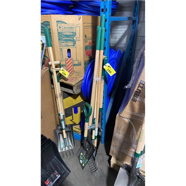 6 ASSORTED LANDSCAPERS COMMERCIAL YARD TOOLS