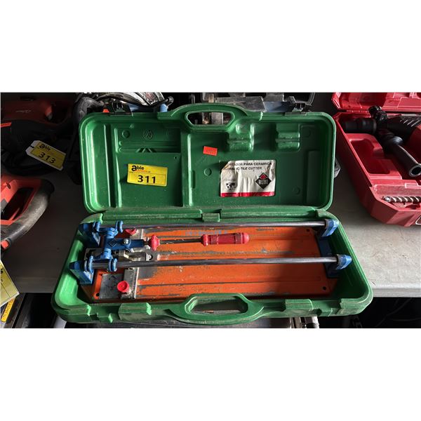 RUBI TS-40 PROFESSIONAL GRADE MANUAL TILE CUTTER IN HARD TRANSPORT CARRYING CASE