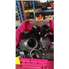Image 2 : LARGE PINK BIN OF ASSORTED PLUMBING SUPPLIES *BIN NOT INCLUDED*