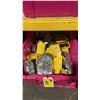 Image 2 : LARGE PINK BIN OF ASSORTED ELECTRICAL SUPPLIES *BIN NOT INCLUDED*