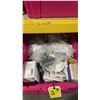 Image 2 : LARGE PINK BIN OF ASSORTED ELECTRICAL SUPPLIES *BIN NOT INCLUDED*