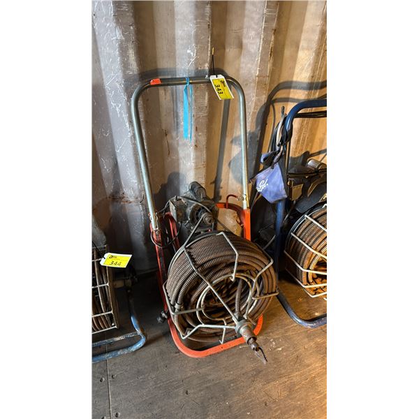 ORANGE MOBILE COMMERCIAL ELECTRIC CORDED DRAIN AND SEWER CLEANER MACHINE
