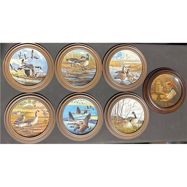 7 Collector Plates Canada Goose Series by Bill Stephens and Norman Rockwell