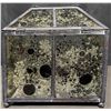 Image 3 : Decorative Metal and Textured Glass Box with Bubble Pattern and Hinged Lid