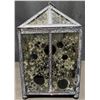 Image 4 : Decorative Metal and Textured Glass Box with Bubble Pattern and Hinged Lid