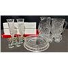 Image 1 : Crystal Tableware Lot: Nachtmann Platter, Mikasa Bowls, Crystal Jugs, Vases, Shot Glasses