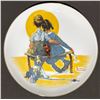 Image 6 : Decorative Collector Plates, Hand Shears, Pandora Cigar Box, Wood Face Art, Linens