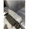 Image 5 : Black Faux Leather Swivel Office Chair With Armrests And Caster Base